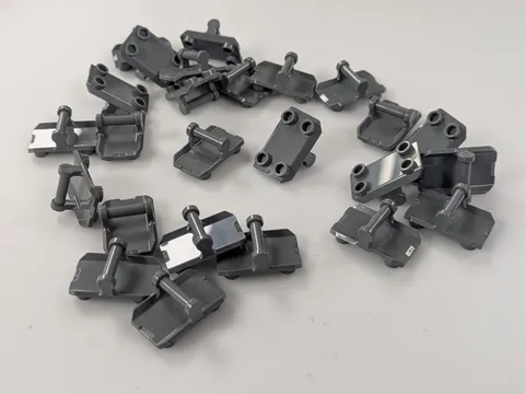 LEGO x 25 Dark Bluish Gray Plate, Modified 2 x 3 Inverted 4 Studs Rocker 30166