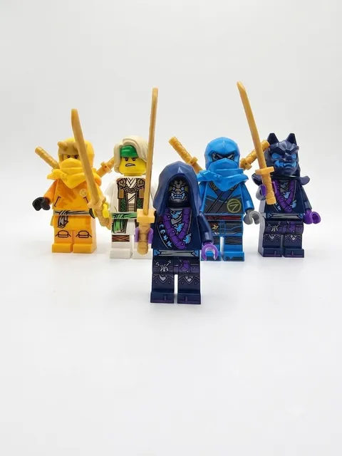 LEGO Ninjago Minifigure Lot of 5 - Arin Lloyd Jay Wolf Mask Warriors Katanas