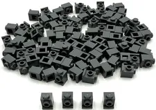 Lego 100 New Dark Bluish Gray Bricks Modified 1 x 1 with Headlight Pieces
