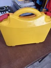 LEGO Yellow/Red Plastic Carrying Case w/ Handle, 4 Compartments