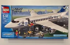 LEGO CITY: Passenger Plane 7893 & Airport 7894 Incomplete Sets 190 Pieces Total