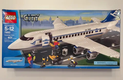 LEGO CITY: Passenger Plane 7893 & Airport 7894 Incomplete Sets 190 Pieces Total