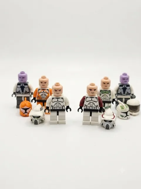 LEGO Star Wars The Clone Wars Minifigure Lot 6 Troopers Umbaran ARF Blasters