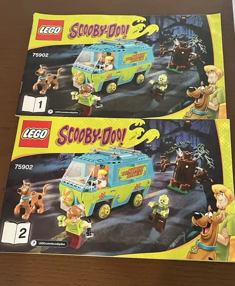 LEGO Scooby-Doo 75902 The Mystery Machine Instruction Manuals Booklets 1 & 2