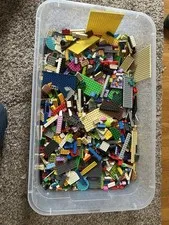 LEGO 8 LBS Z Bulk USED LOT of Bricks Small Plates Parts Pieces NO MINIFIGURES