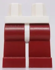 Lego Dark Red Legs with White Hips