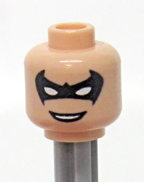 Lego Nightwing Minifigure Head Only 7785 Arkham Asylum 2006 bat015 Authentic