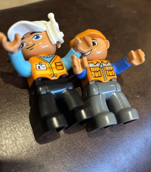 Lego DUPLO Construction Workers Replacement Figures Lot Of 2