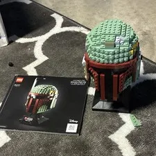 LEGO Star Wars Helmet Collection Boba Fett Helmet missing some pieces and no box