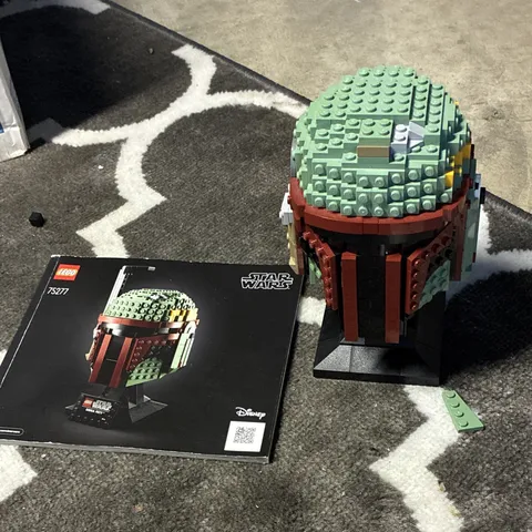 LEGO Star Wars Helmet Collection Boba Fett Helmet missing some pieces and no box