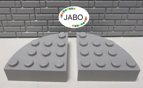 (F6/6/10) LEGO 2x2577 Quarter Brick Round Brick 4x4 New Light Gray 7260