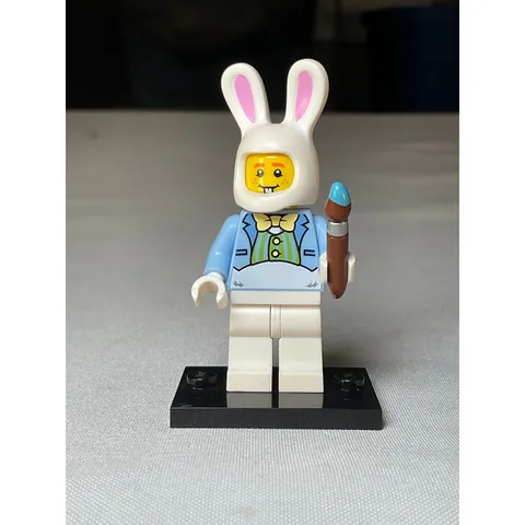 LEGO Minifigure Series 18 Easter Bunny Guy Blue Suit Paintbrush col18-13