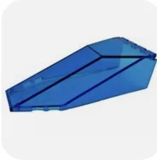 Lego 1x 2507 Trans-Dark Blue Windscreen 10 x 4 x 2 1/3 Canopy Vf/fn Space 80’s
