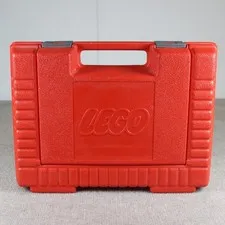 Vintage 1985 LEGO Red Plastic Carrying Case Storage Box Handle 12.75x9.5x3 USA