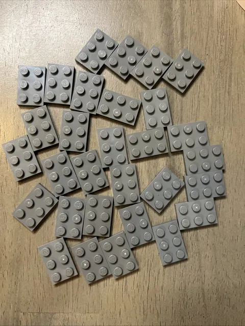 LEGO 3021 Dark Bluish Gray Plate 2 x 3 - 30 Pieces