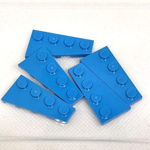 LEGO Parts - Dark Azure Wedge, Plate 4 x 2 Right - No 41769 - QTY 5