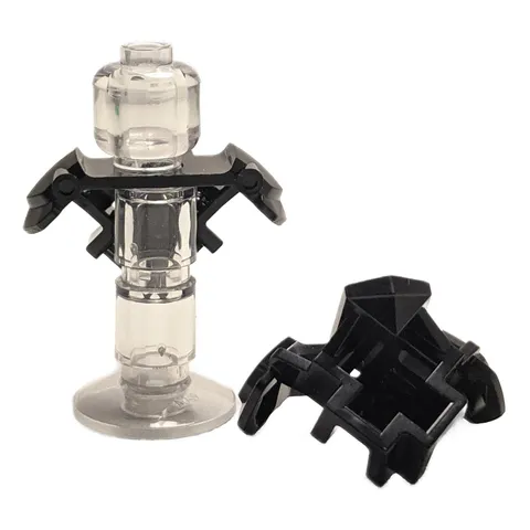 2x LEGO Minifigure Black Shoulder Armor Scabbard for 2 Katanas Bar Hole