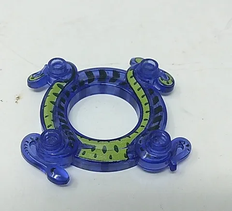 1x LEGO Ninjago Spinner Ring Crown 4x4 Trans Purple Snakes 98344