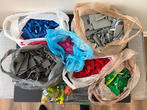Bulk Lego Lot 15 lbs Vintage Sanitized 100% Genuine Lego Bricks + 2 Plates