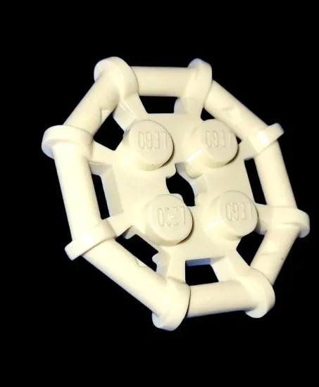 WHITE LEGO 75937 Modified Plate 2X2 Bar Frame Octagonal Reinforced  ˗ˏˋ 1PC ˎˊ˗