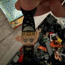 LEGO Minifigure Figure w/ Tan Head, Black Legs & Printed Torso (Unidentified)