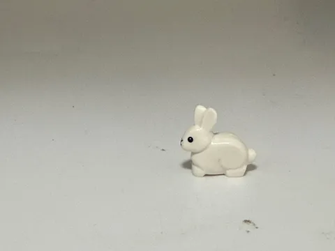 LEGO-Bunny / Rabbit with Black Eyes with White Pupils, Bright Pink Nose Pattern