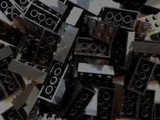 100 New Black 2x4 Lego Brick Pieces Bulk Part 3001 Building Block 2 x 4