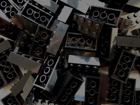 100 New Black 2x4 Lego Brick Pieces Bulk Part 3001 Building Block 2 x 4