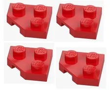 LEGO 4x Plate 2x2 Corner 45° Red Bright Red 26601 6173961 Corner Plate NEW