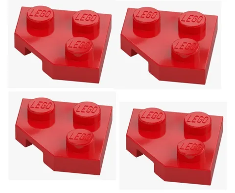 LEGO 4x Plate 2x2 Corner 45° Red Bright Red 26601 6173961 Corner Plate NEW
