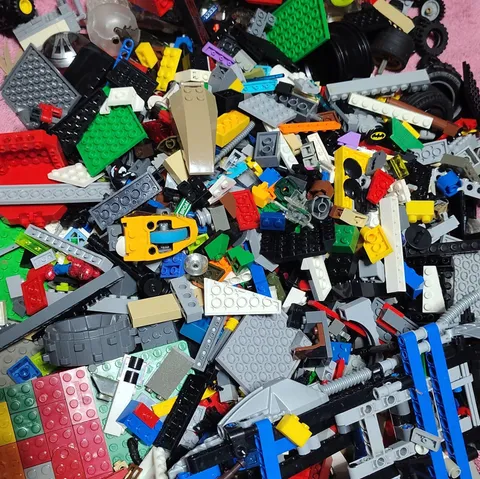 LEGO Bulk Mixed Lot Bricks, Plates, Wheels & Parts Multicolor Plastic