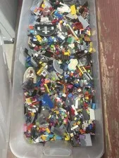 LEGO Bulk Lot Mixed Bricks Pieces & Parts, Multicolor Plastic, Storage Tub