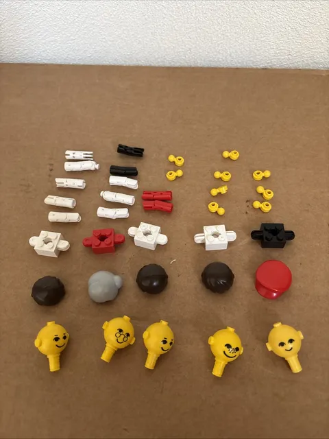 LEGO Homemaker Family Maxifigures Lot of 36 Parts Head Body Arms Vintage 1970's