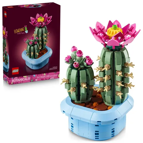 LEGO Botanicals Flowering Cactus Building Toy, 482 Pieces