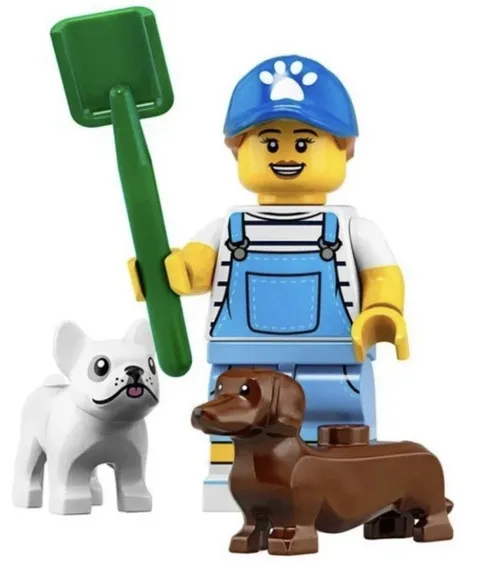LEGO Dog Sitter Series 19 71025 Minifigure French Bulldog Dachshund NEW Sealed