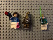 LEGO Star Wars Holiday Minifigures Lot of 3 Leia Luke Chewbacca w/ Accessories