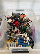 3 Boxes of LEGO Challenge Pieces from Submerged & Masterpiece FLL Set, 22.8 lbs