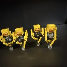 LEGO Minecraft Blaze Minifigure Lot x5 - Nether Portal Fortress
