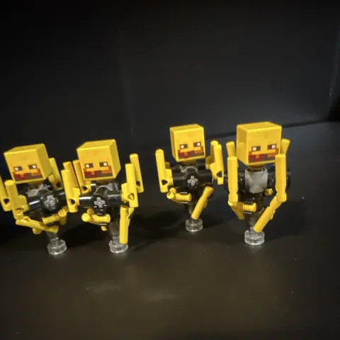 LEGO Minecraft Blaze Minifigure Lot x5 - Nether Portal Fortress