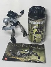 Lego Technic Bionicle ONUA NUVA 8566 99% Complete Figure Manual Canister RETIRED