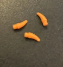 Lego Lot of 3 Barb Horn Tooth Claw Orange 53451 Replacement Part