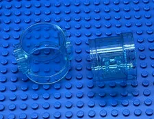 Set of 2 LEGO Trans Light Blue Cylinder Tubes - Part Number 49736
