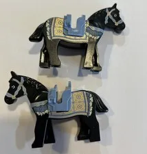 LEGO Prince of Persia Aksh Black Horse With Saddle Minifigure x 2 - 7569