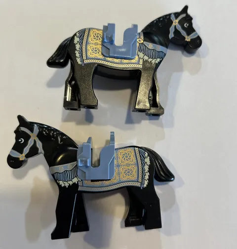 LEGO Prince of Persia Aksh Black Horse With Saddle Minifigure x 2 - 7569