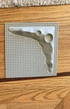 Vintage 1980s LEGO Base Plate – Lunar Space Crater Moon Raised, Gray – 3947a