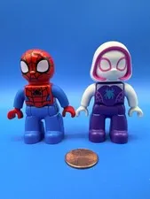 Lego Duplo Marvel Spider-Man & Ghost-Spider Figures: PETER & GWEN EUC