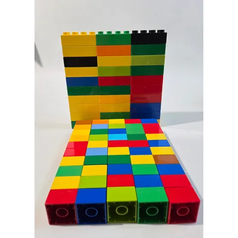 LEGO Duplo 80 Piece Bulk Lot 2x2 Building Blocks Multicolor Toddler Bricks Set