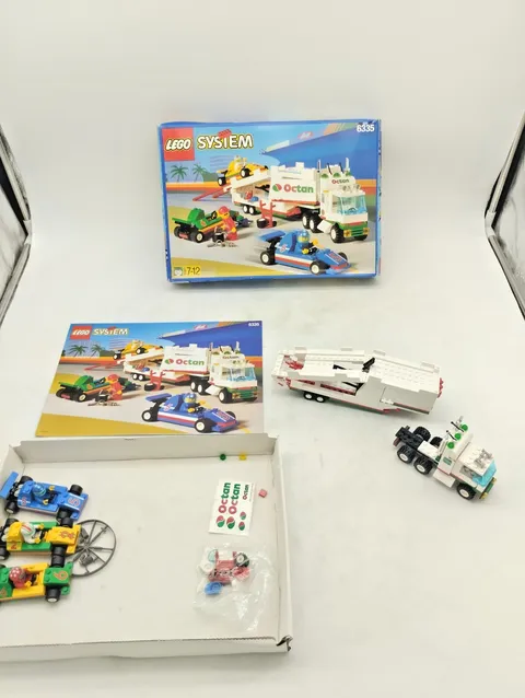LEGO 6335 Indy Transport Original Box GOOD Classic Town Vintage Octan Truck Race