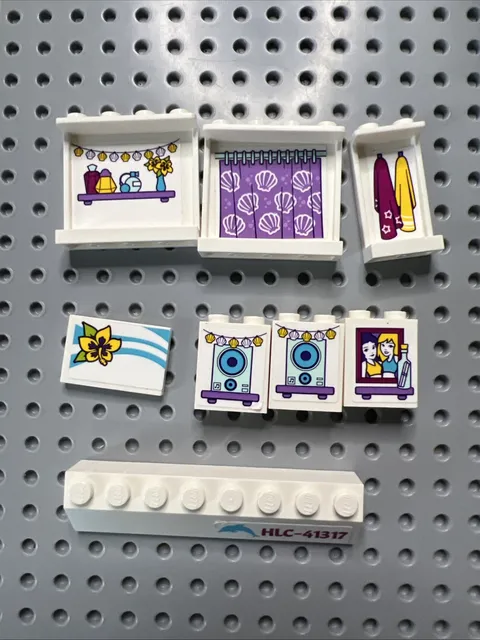 LEGO Friends 41317 Sunshine Catamaran Parts Lot of 8 Replacement Panel Slope
