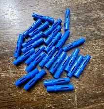 Lego Technic Blue Technic, Pin 3L with Friction Ridges QTY 25 Part No. 6558